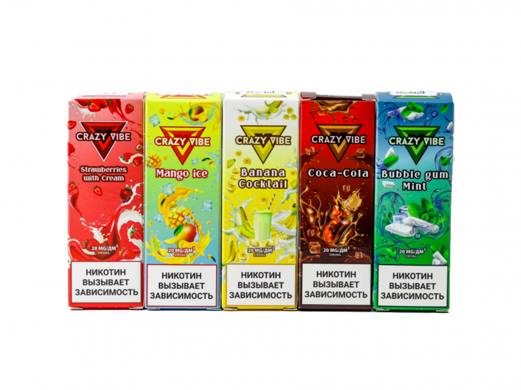 Жидкость Crazy Vibe Salt - Strawberry Pear Blackberry (Клубника груша ежевика) 30 мл (20 мг)